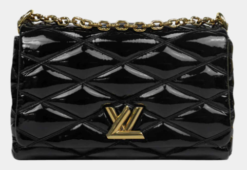 LOUIS VUITTON Twist Patent Shoulder bag in Black Patent leather