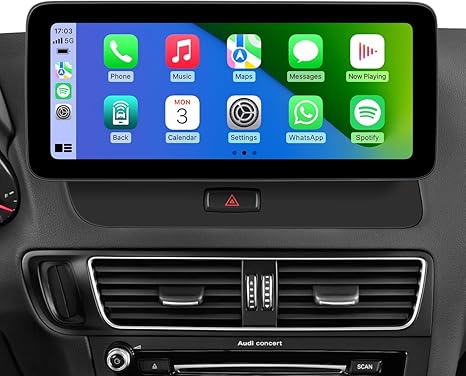 12.3-inch Touchscreen Car Stereo for Audi Q5 2009-2017 with Audi Concert/Symphony System, Android Auto Wireless CarPlay Bluetooth Upgrade Factory Radio Replacement (12.3" Concert/Symphony)