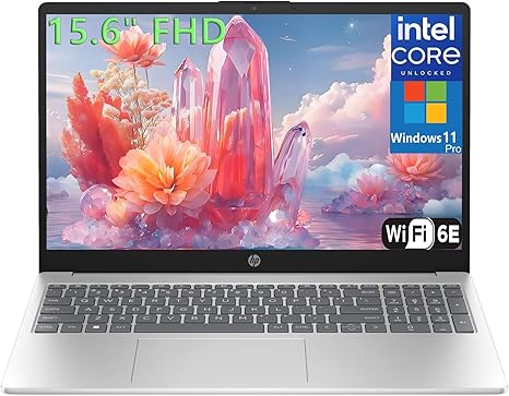 HP 15.6" Laptop Computer for College Student Home Study & Business, 32GB DDR4 RAM, 1TB PCIe SSD, Intel Processor (Beat i3-1115G4), FHD, WiFi 6E, BT 5.3, Type-C, HDMI, Webcam, Silver, Windows 11 Pro