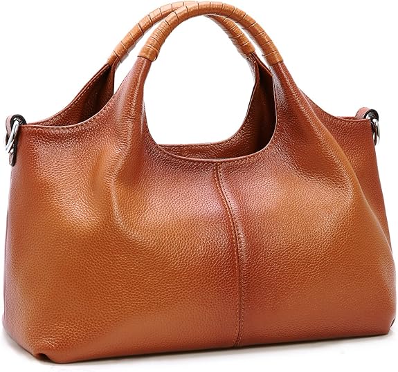 Iswee Genuine Leather Shoulder Bags Purses and Handbags for Women Satchel Designer Cross Body Hobo Medium Size Tote