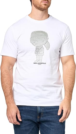KARL LAGERFELD Men's Pullover Short Sleeve Character T-Shirt