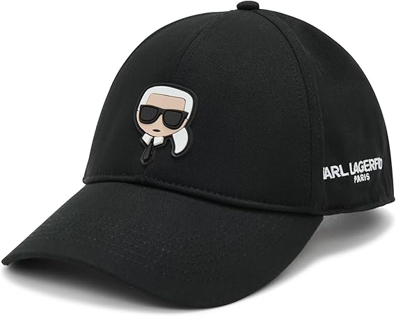 KARL LAGERFELD Women's Baseball Cap Karl Head Rubber Patch Sun Protection Casual Hat