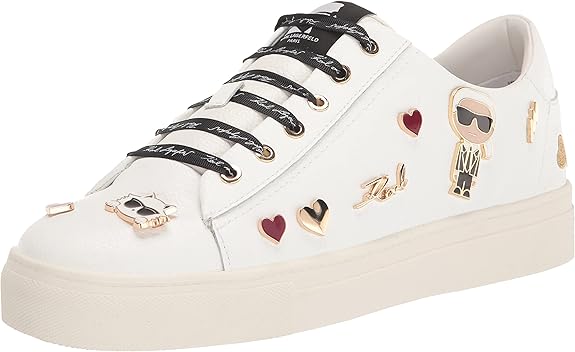 KARL LAGERFELD Women's Cate Pins Lace Up Platform Sneaker