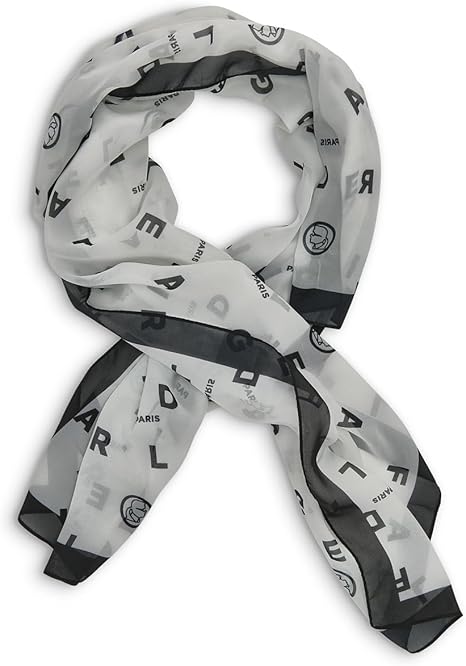 KARL LAGERFELD Womens Karl Alphabet Poly Chiffon Scarf
