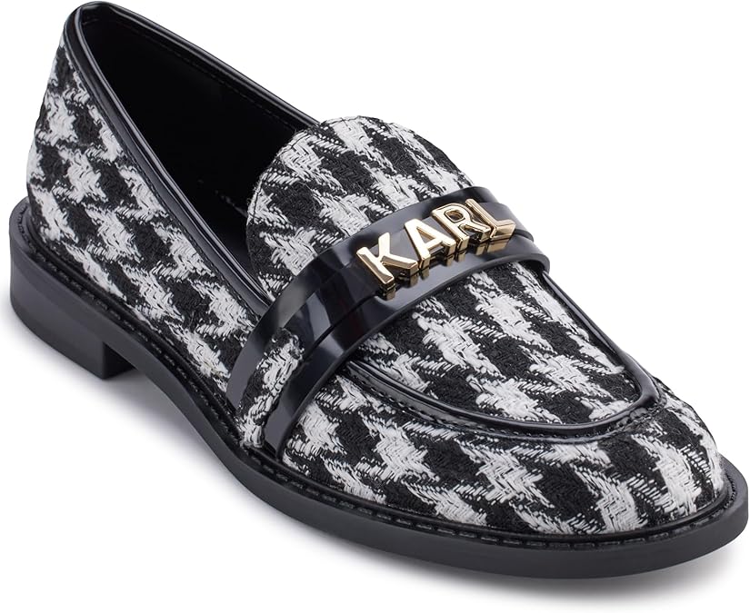 Karl Lagerfeld Womens Randall Loafer with Logo Hardware