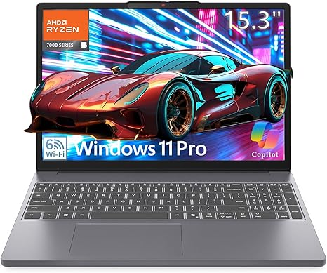 Lenovo 15" Gaming Laptop Computer, AMD Ryzen 5 7535HS (Beat i7-11800H), 40GB DDR5 RAM, 1TB PCIe SSD, Radeon 660M, FHD+ Copilot AI PC, WiFi 6, Bluetooth 5.3, Type-C, HDMI, Luna Grey, Windows 11 Pro