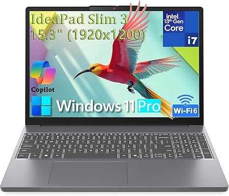 Lenovo 15" Laptop Computer for Home Business, Intel 10-Core i7-13620H (Beat Ultra 7 255U), WiFi 6, Bluetooth 5.2, FHD+ Copilot AI PC, Type-C, Luna Grey, Windows 11 Pro (40GB DDR5 RAM, 1TB PCIe SSD)