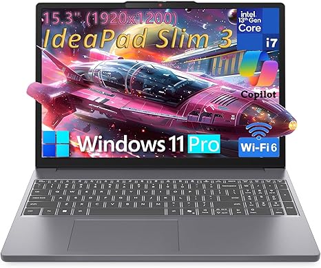 Lenovo Laptop Computer, Intel 10-Core i7-13620H (Beat Ultra 7 255U), 40GB DDR5 RAM, 1TB PCIe SSD, 16" FHD+, WiFi 6, Bluetooth 5.2, Type-C, Copilot AI for Business & Home, Luna Grey, Windows 11 Pro