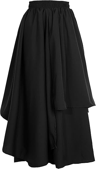 Life Palette Japanese Style Samurai Hakama Harem Pants Men Women Yoga Ninja Pants Black… One Size