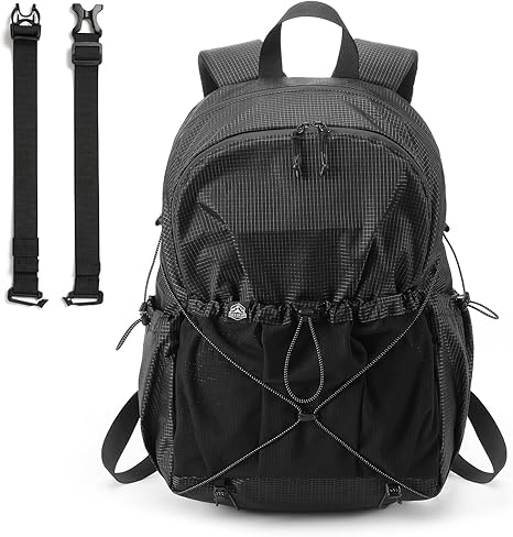 Lightweight Backpack, 14 Inch Casual Laptop Backpack for Men and Women Waterproof DayPack Bag Small Everyday Carry Bag for Travel, Work (Black)