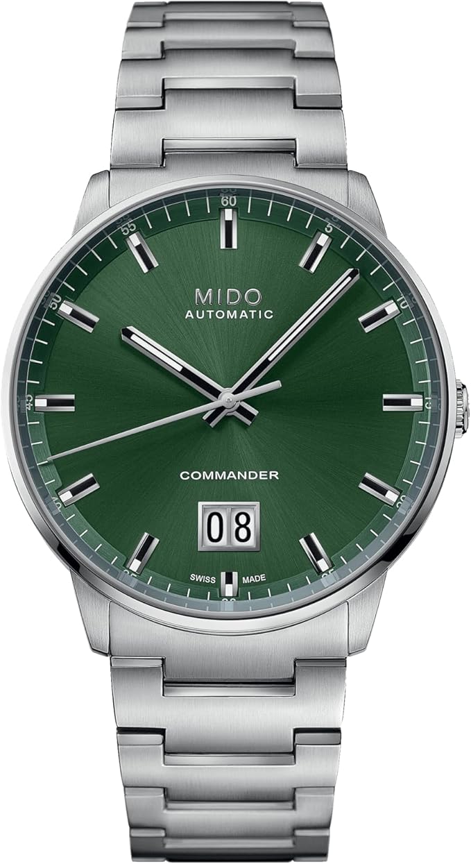 MIDO Commander Big Date - Swiss Automatic Watch for Men - Green Dial - Case 42mm - M0216261109100