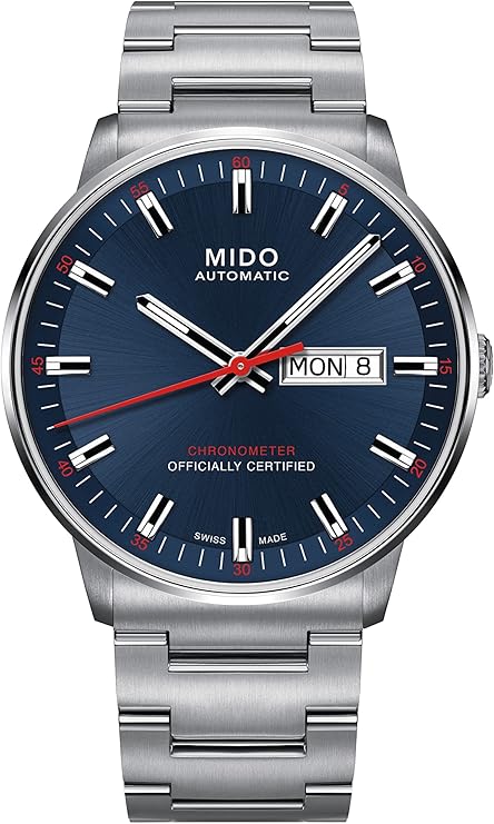 MIDO Commander Chronometer - Swiss Automatic Watch for Men - Blue Dial - Case 40mm - M0214311104100