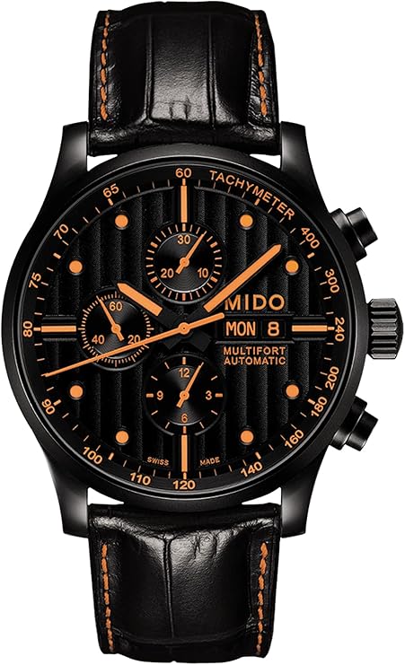 MIDO Multifort Chronograph Special Edition - Swiss Automatic Watch for Men - Black Dial - Case 44mm - M0056143605122