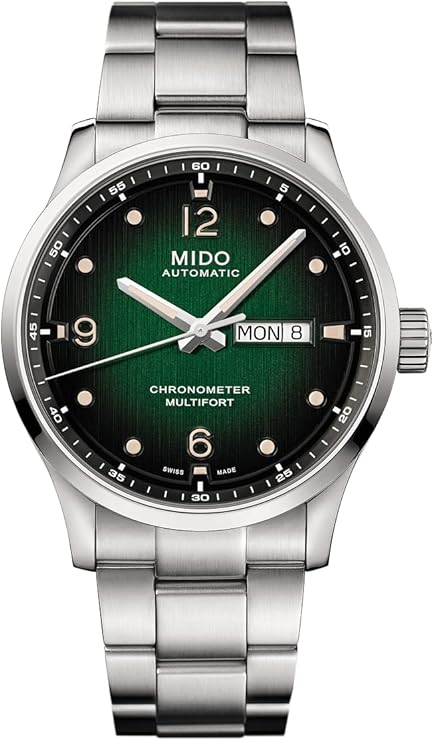 MIDO Multifort M Chronometer - Swiss Automatic Watch for Men - Green Dial - Case 42mm - M0384311109700