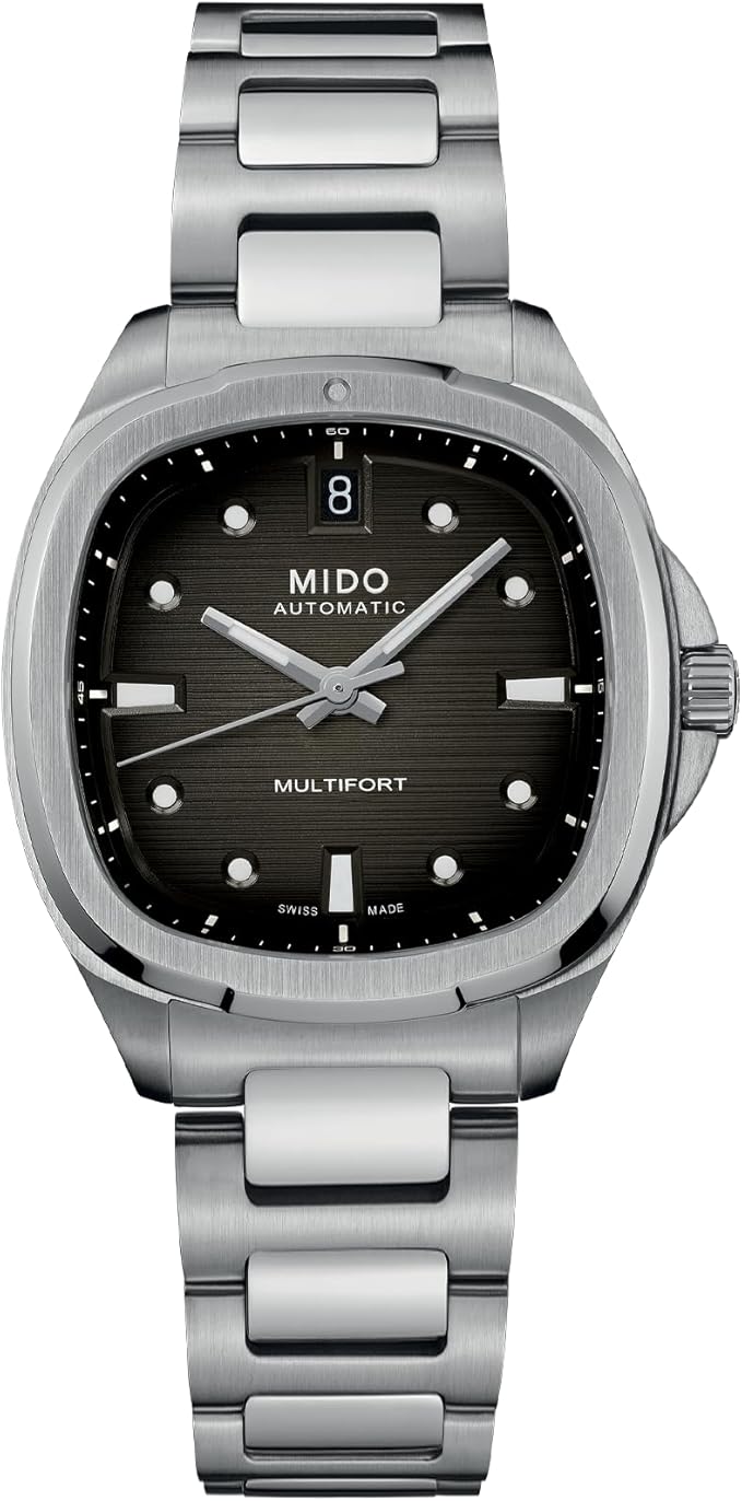 MIDO Multifort TV 35 - Swiss Automatic Watch for Men & Women - Silver Dial - Case 35mm - M0493071108100