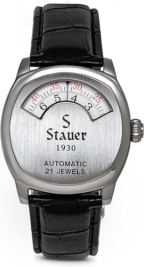 Stauer 1930 Dashtronic Watch – Cotswold Genuine Mens Watches Leather Band w/Stainless Steel Case – Automated Movement & 3-ATM Water Resistant Watch