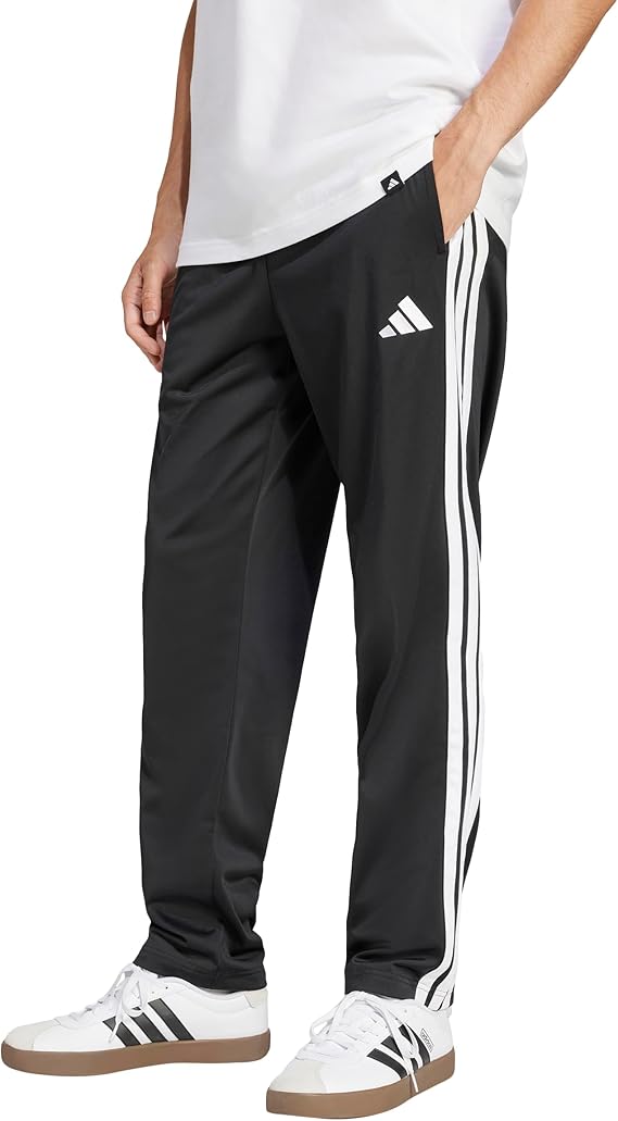 adidas Mens 3-Stripes Tricot Opem Hem Track Pants