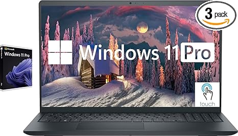 Dell Inspiron Touchscreen Laptop, 15.6" Business & Student Laptop Computer, Windows 11 Pro Laptop 32GB RAM 1TB SSD, Intel i5-1155G7 Processor, Full HD IPS Display, Numeric Keypad, HDMI, Carbon Black
