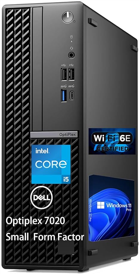 Dell Optiplex 7020 SFF Business Desktop Computer, Intel Core I5-14500, 14Core, 20 Threads, up to 5GHz, 16GB RAM 512GB SSD, RJ-45 Ethernet, HDMI, DisplatPort, WIFI6, Bluetooth, DVD-RW, Windows 11 Pro