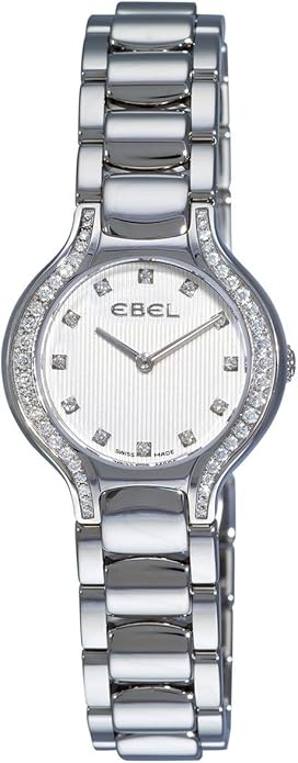 Ebel Beluga Mini Stainless Steel & Diamond Womens Luxury Swiss Watch 9003N18/691050