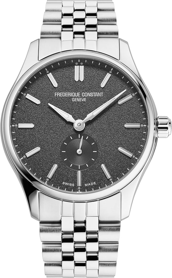 Frederique Constant Men's Classic Swiss Made Automatic Silver Stainless Steel Watch, Black Dial, Style: FC-530G3B6B