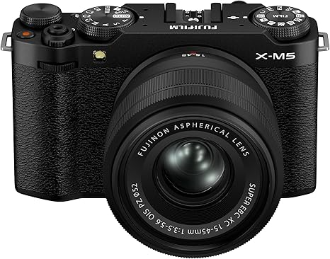 Fujifilm X-M5 Mirrorless Digital Camera XC15-45mmF3.5-5.6 OIS PZ Lens Kit - Black