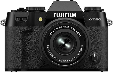 Fujifilm X-T50 Mirrorless Digital Camera XC15-45mmF3.5-5.6 OIS PZ Lens Kit - Black
