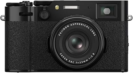 Fujifilm X100VI 40.2 MP Mirrorless Camera with Fixed 23mmF2 Lens (APS-C X-Trans CMOS 5 Sensor, X-Processor 5, Hybrid Viewfinder, LCD Tilt Touchscreen, Face Detection AF, 20 Film Simulations - Black