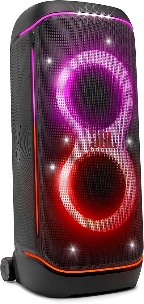 JBL PartyBox 720 - Loudest Battery-Powered Party Speaker with Superior Pro Sound and a Futuristic lightshow, Up to 15 Hours Playtime & IPX4 Splash Proof (Black)
