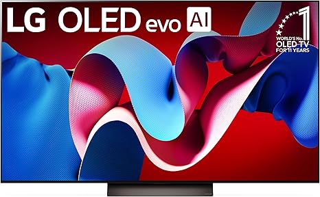 LG 77-Inch Class OLED evo C4 Series Smart TV 4K Processor Flat Screen with Magic Remote AI-Powered with Alexa Built-in (OLED77C4PUA, 2024)