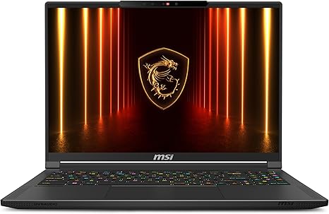 MSI Stealth A16 AI+ 16” 240Hz QHD+ OLED Gaming Laptop: AMD Ryzen AI 9 HX 370, NVIDIA Geforce RTX 5070Ti, 32GB DDR5, 2TB NVMe SSD, Wi-Fi 7, Win 11 Home :Core Black A3XWHG-079US