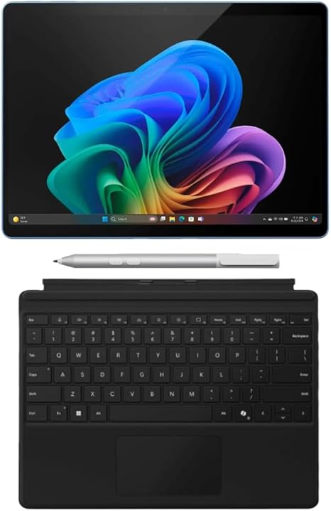 Microsoft Surface Pro 11 Copilot PC Bundle, 13" 2.8K Touchscreen Tablet with Black Keyboard & Business Pen, Snapdragon X Plus, 16GB RAM, 1TB SSD, Win 11 Pro, Sapphire