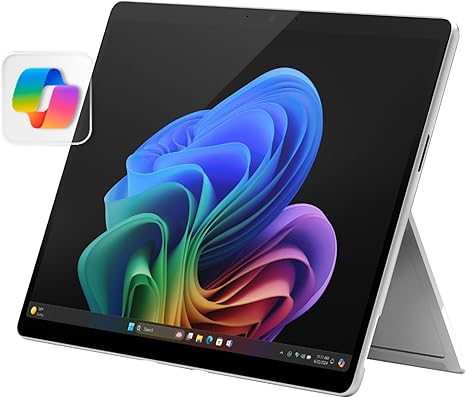 Microsoft Surface Pro 2-in-1 Laptop/Tablet (2024), Windows 11 Copilot+ PC, 13" Touchscreen Display, Snapdragon X Plus (10 Core), 16GB RAM, 512GB Storage, Platinum