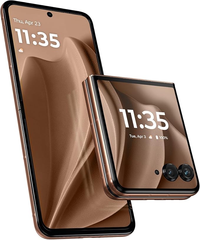 Motorola Razr+ 2025 | Unlocked | Made for US 12/256GB | 50MP Camera | Pantone Mocha Mousse
