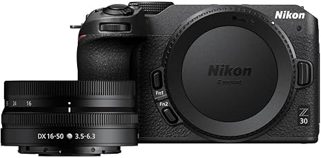 Nikon Z 30 with Wide-Angle Zoom Lens | Our most compact, lightweight mirrorless stills/video camera with 16-50mm zoom lens | Nikon USA Model