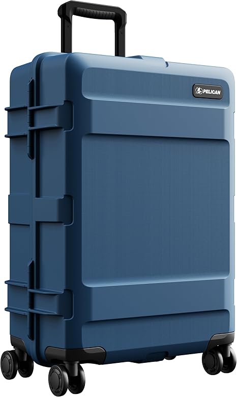 Pelican ATX Luggage Hard Case Luggage with Wheels - Waterproof Hardshell - Medium Size (25 Inch) Check-In Suitcase (Indigo)