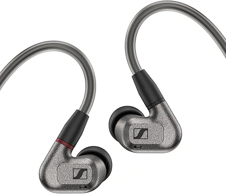 Sennheiser IE 600 In-Ear Audiophile Headphones - TrueResponse Transducers for Equisitely Neutral Sound, Includes balanced cable, Gray, Black