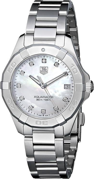 TAG Heuer Women's WAY1313.BA0915 Aquaracer Diamond-Accented Stainless Steel Watch
